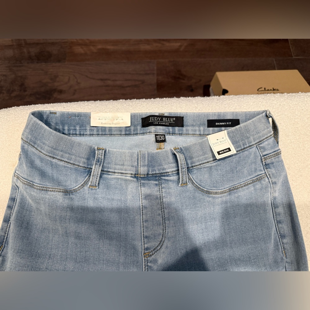 NWT Judy blue mid-rise skinny fit pull-on jeans in sz 11/30 - Picture 11 of 14